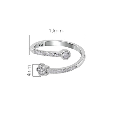Pissara by Sukkhi Fabulous 925 Sterling Silver Cubic Zirconia Toe Rings For Women And Girls|with Authenticity Certificate, 925 Stamp & 6 Months Warranty