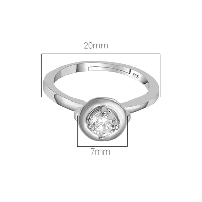 Pissara by Sukkhi Glossy 925 Sterling Silver Cubic Zirconia Finger Ring For Women And Girls|with Authenticity Certificate, 925 Stamp & 6 Months Warranty