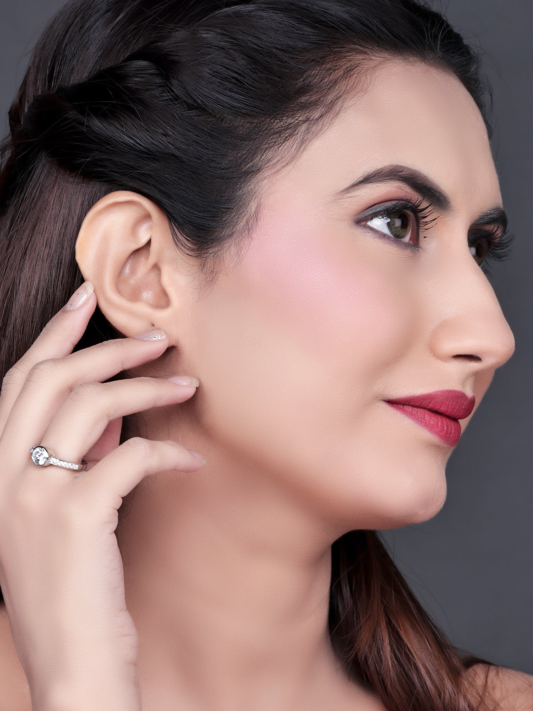 Pissara by Sukkhi Amazing 925 Sterling Silver Cubic Zirconia Finger Ring For Women And Girls|with Authenticity Certificate, 925 Stamp & 6 Months Warranty