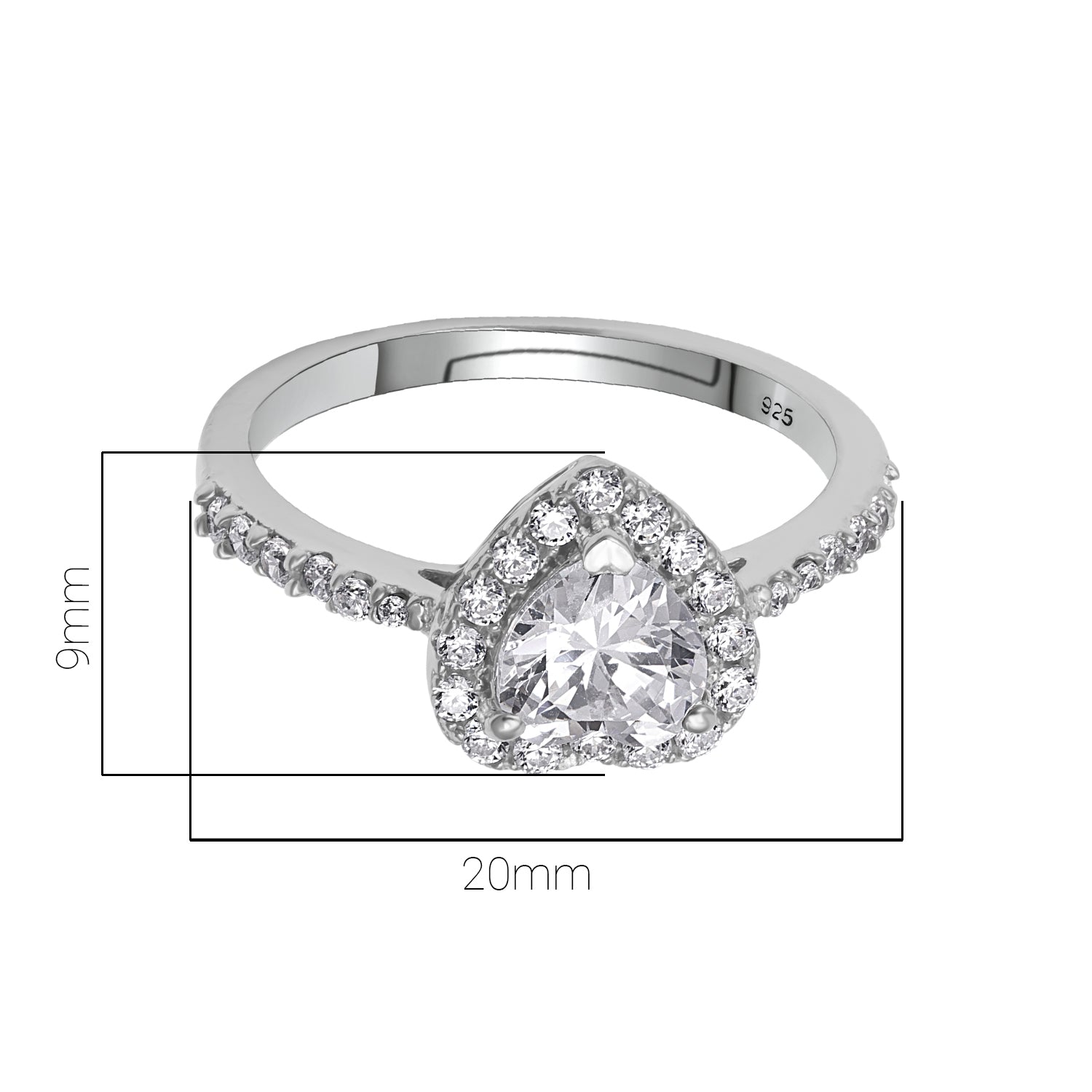 Pissara by Sukkhi Adorable 925 Sterling Silver Cubic Zirconia Finger Ring For Women And Girls|with Authenticity Certificate, 925 Stamp & 6 Months Warranty