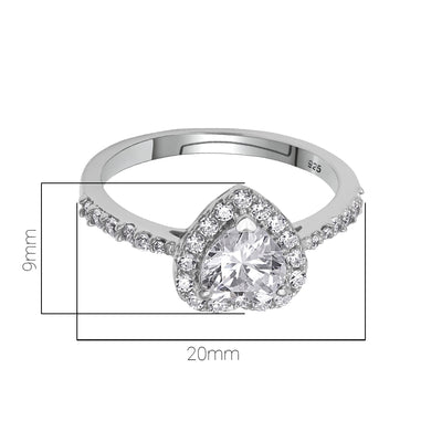 Pissara by Sukkhi Adorable 925 Sterling Silver Cubic Zirconia Finger Ring For Women And Girls|with Authenticity Certificate, 925 Stamp & 6 Months Warranty