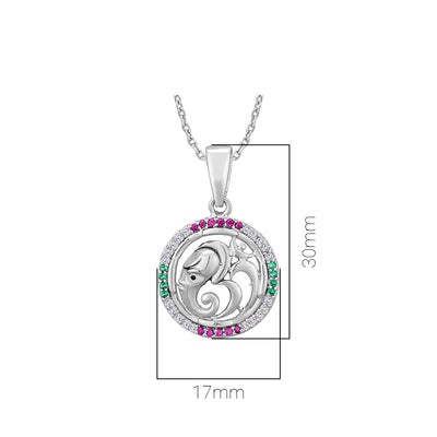 Pissara by Sukkhi Incrediable 925 Sterling Silver Cubic Zirconia Pendant With Chain For Women And Girls|with Authenticity Certificate, 925 Stamp & 6 Months Warranty