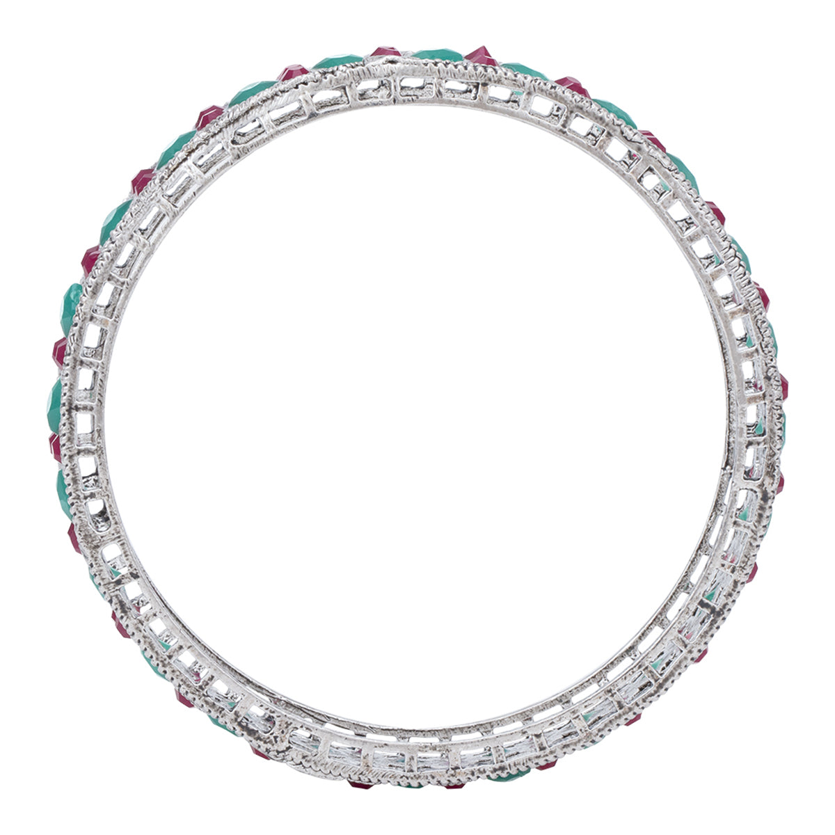 Sukkhi Modern Rhodium (Set of 2) Bangle For Women (B100509_2.4)