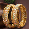 Sukkhi Sublime Gold Plated Traditional (Set of 2) Bangles For Women (B100518_2.8)