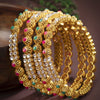 Sukkhi Dazzling Gold Plated (Set of 4) Bangle For Women (B100530_2.4)