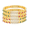 Sukkhi Dazzling Gold Plated (Set of 4) Bangle For Women (B100530_2.8)