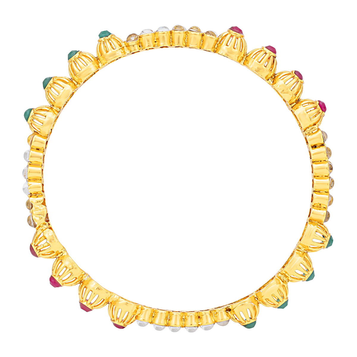 Sukkhi Dazzling Gold Plated (Set of 4) Bangle For Women (B100530_2.4)