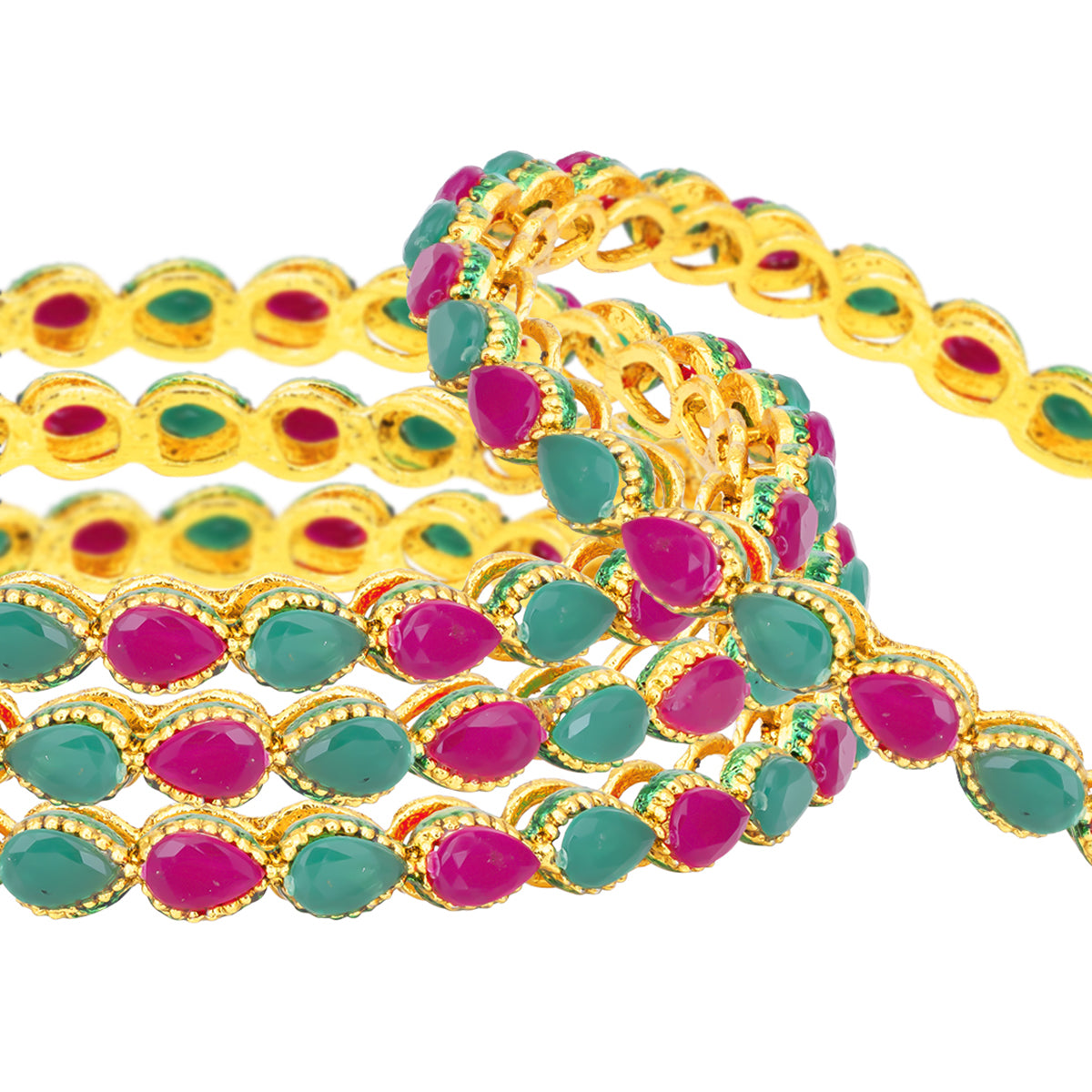 Sukkhi Sleek Gold Plated Bangle For Women (Set of 4) (B100545_2.8)
