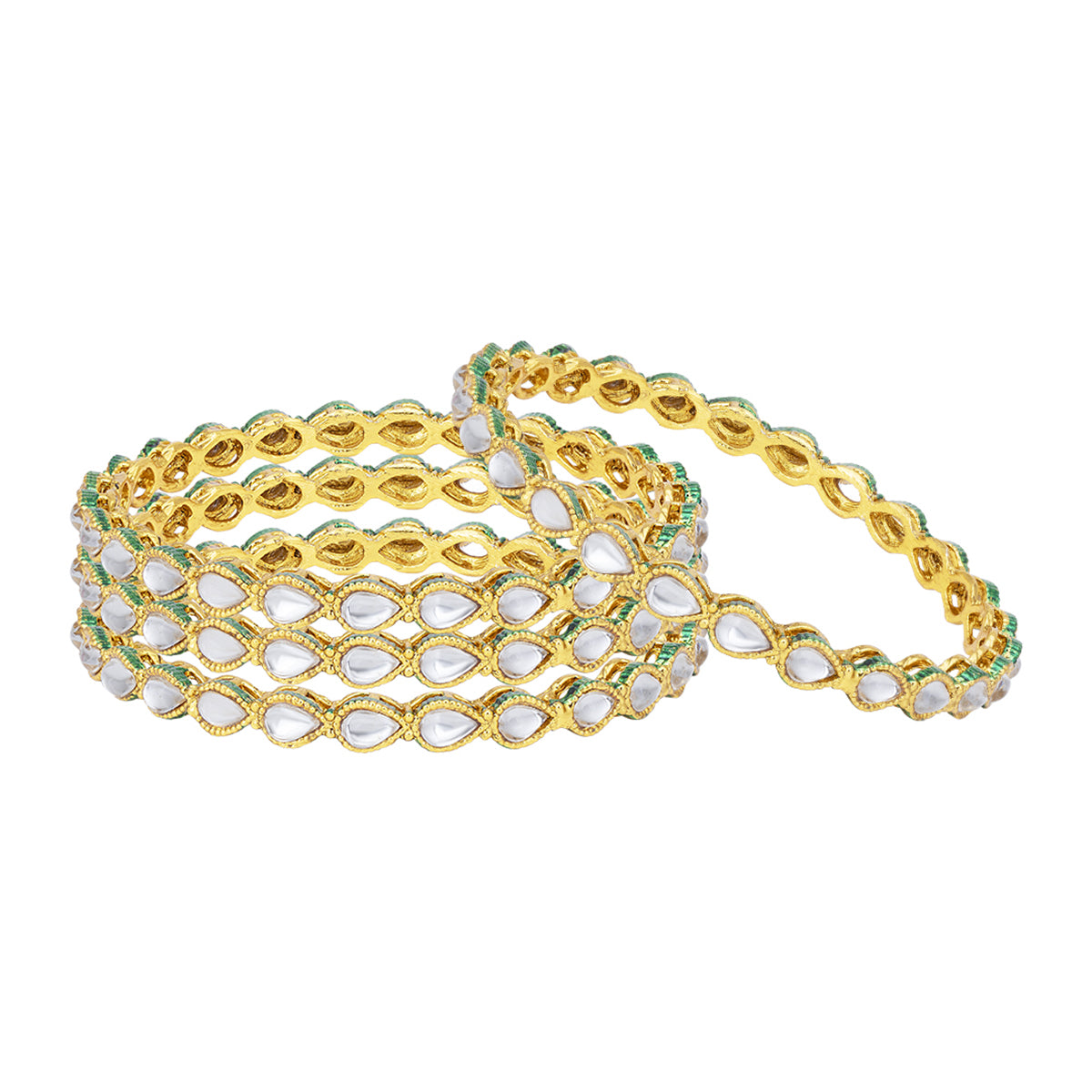 Sukkhi Trendy Gold Plated Bangle For Women (Set of 4) (B100548_2.4)