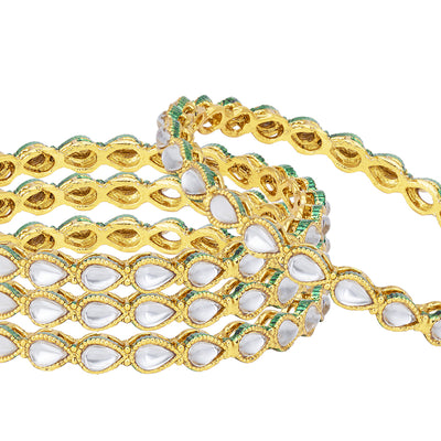 Sukkhi Trendy Gold Plated Bangle For Women (Set of 4) (B100548_2.4)