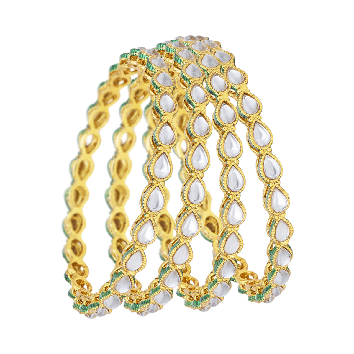 Sukkhi Trendy Gold Plated Bangle For Women (Set of 4) (B100548_2.4)