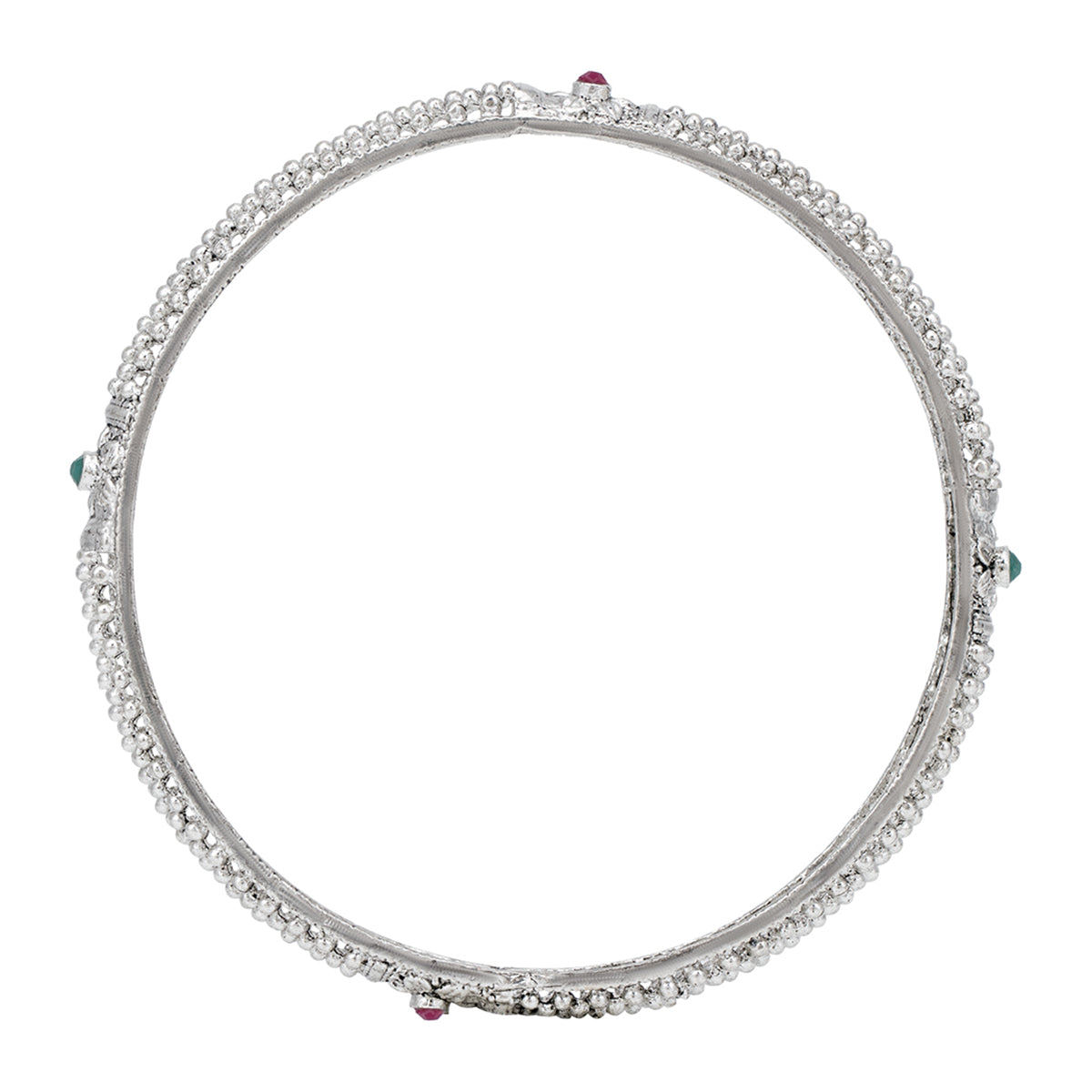 Sukkhi Divine Rhodium Plated Bangle For Women (Set of 6) (B100554_2.8)