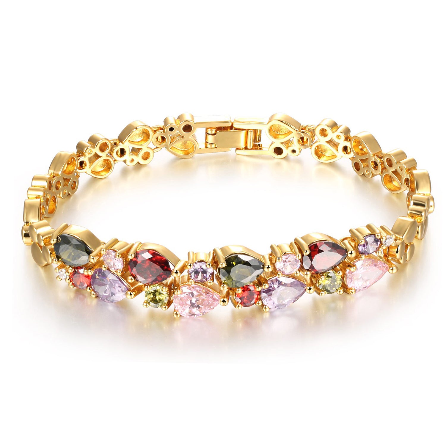 Sukkhi Gorgeous Crystal Gold Plated Bracelet for Women