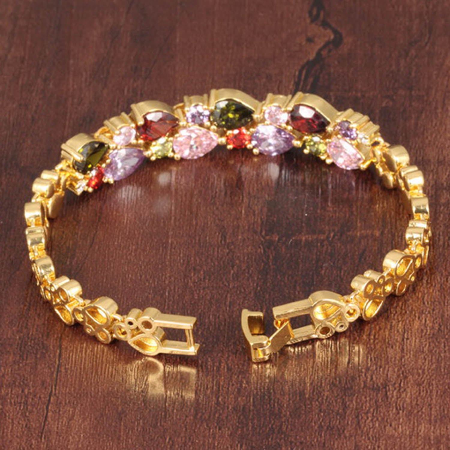 Sukkhi Gorgeous Crystal Gold Plated Bracelet for Women