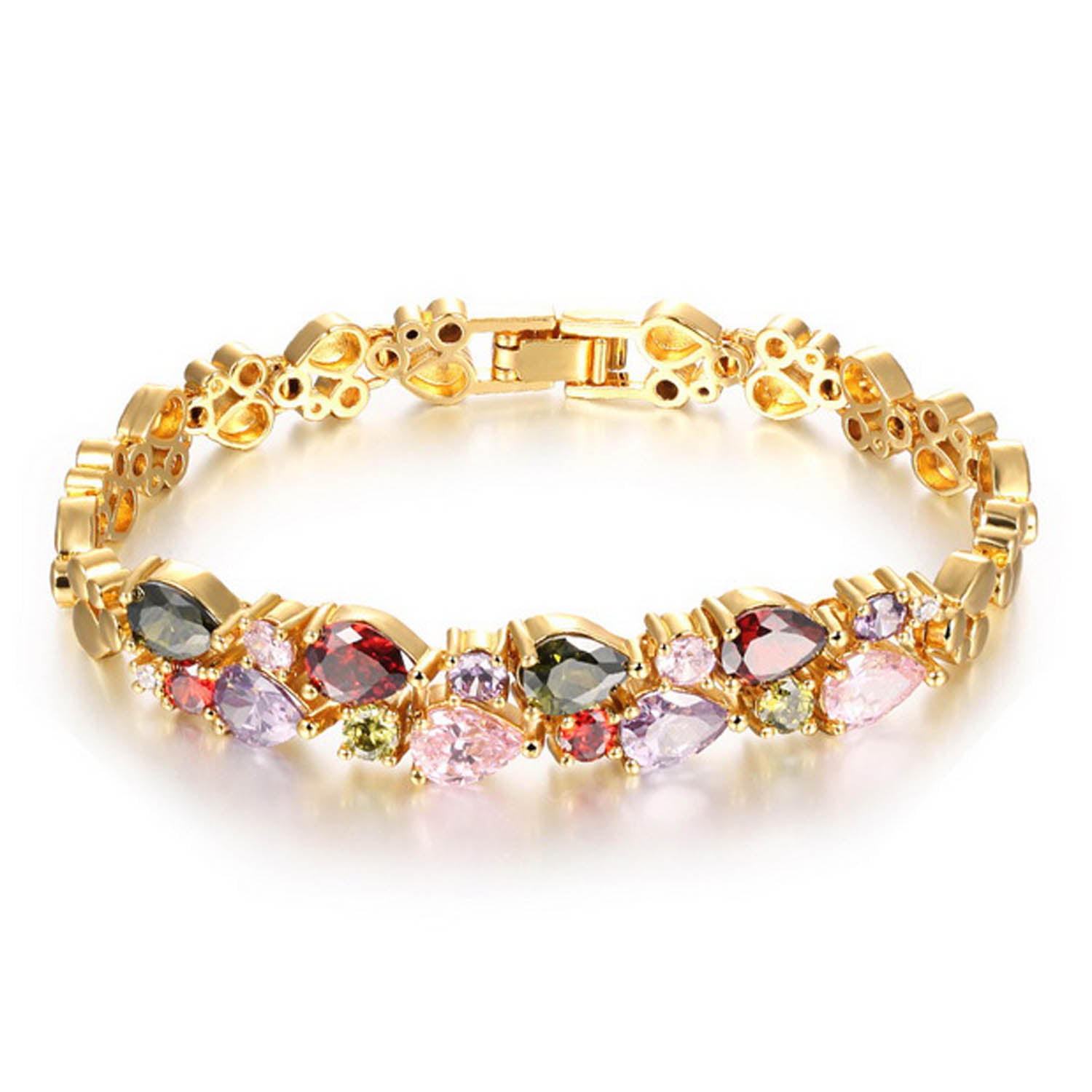 Sukkhi Gorgeous Crystal Gold Plated Bracelet for Women