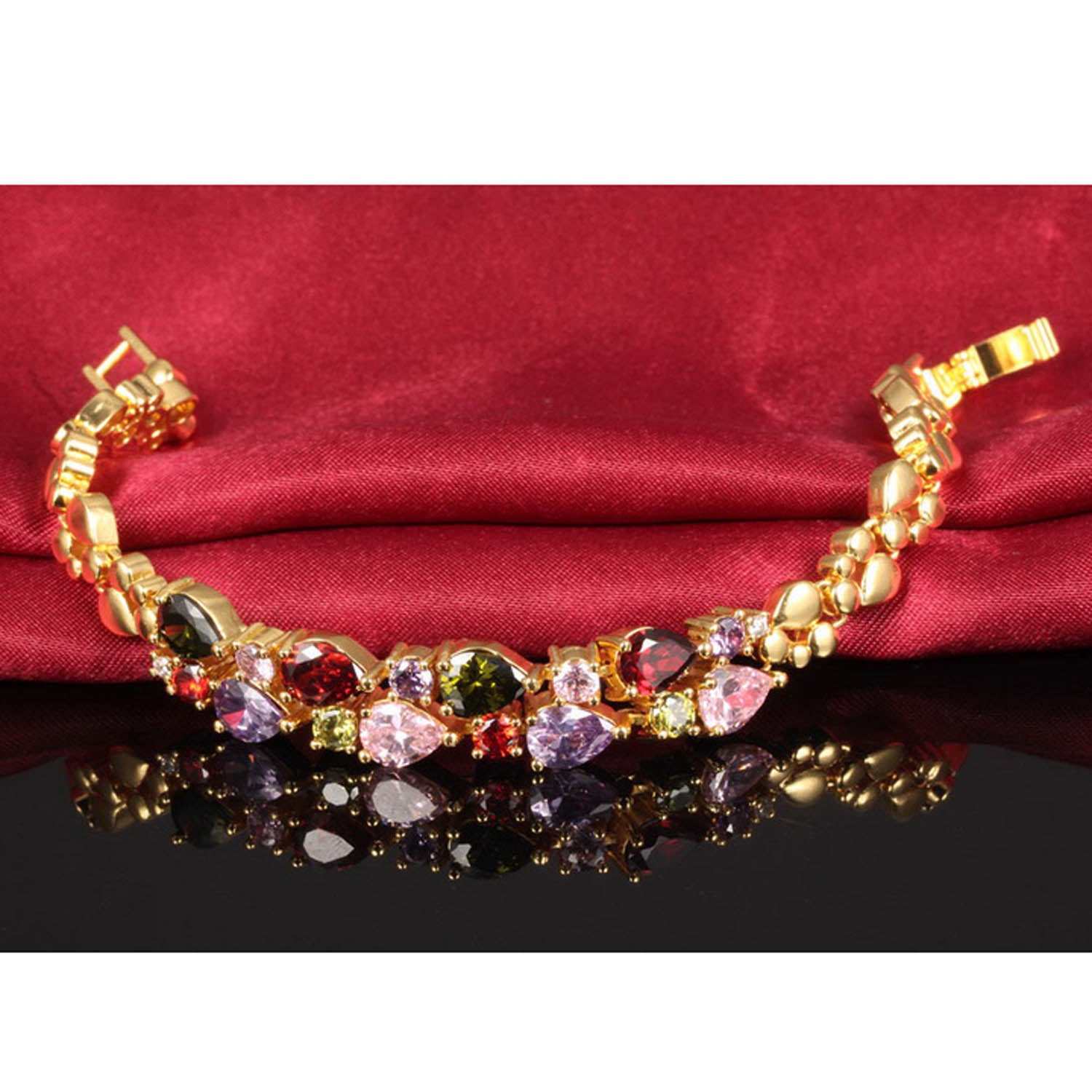 Sukkhi Gorgeous Crystal Gold Plated Bracelet for Women