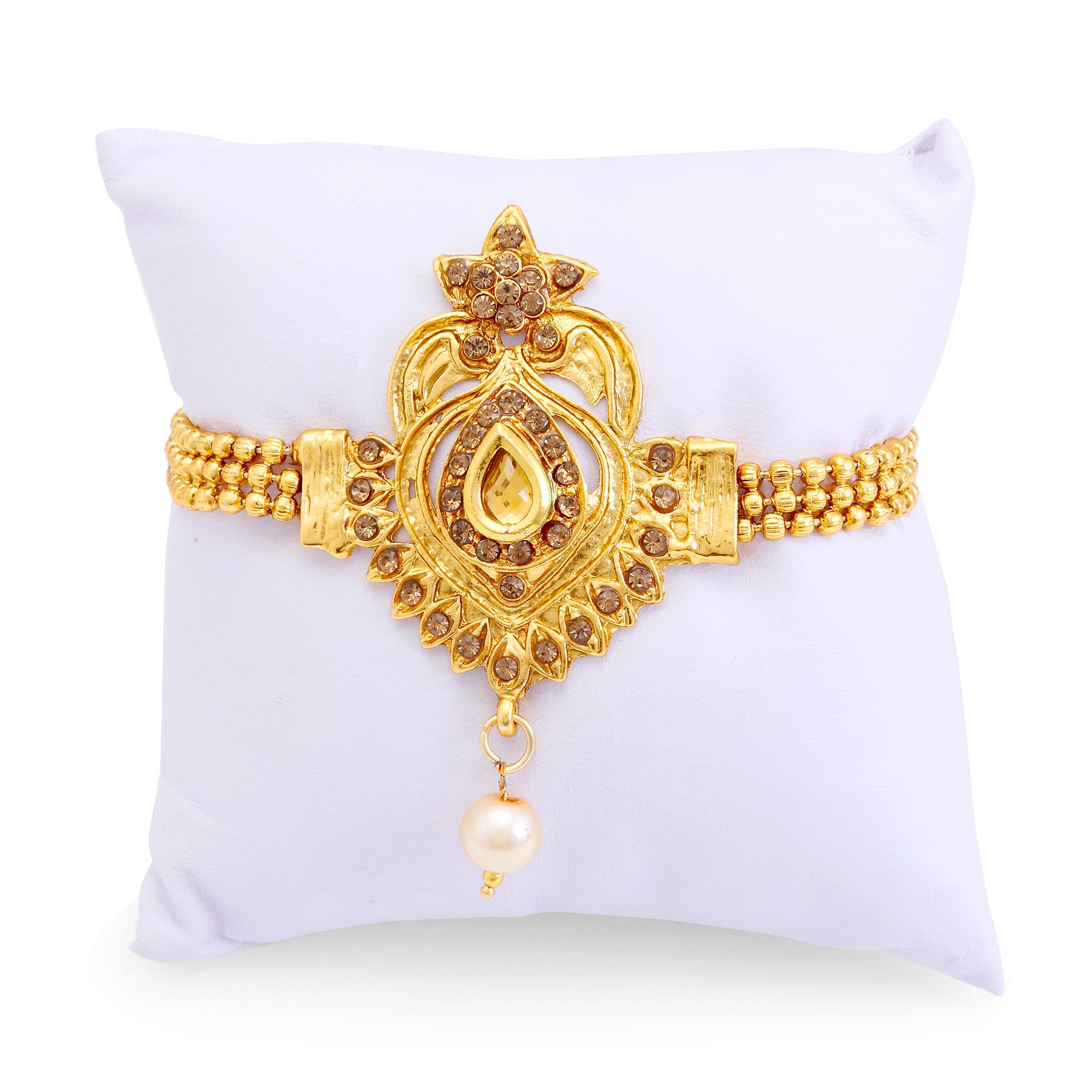 Sukkhi Astonish Gold Plated LCT Stone Bajuband For Women-2