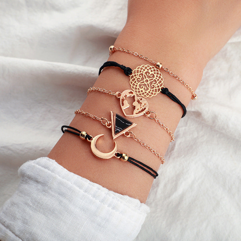 Buy Crunchy Fashion All Little Things Multilayer Bracelet Online | Purplle