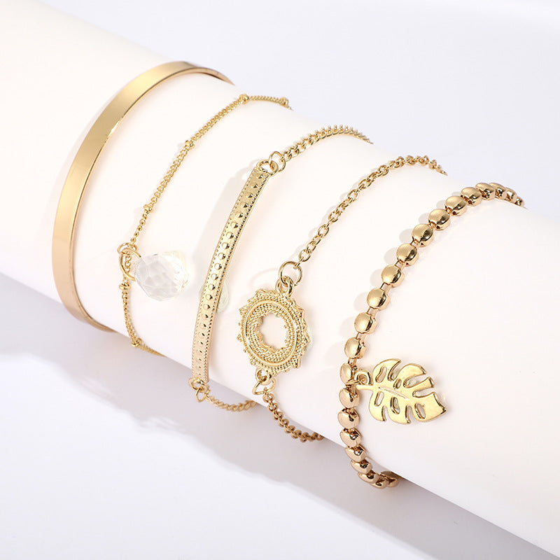 Scintillare by Sukkhi Gorgeous Gold Plated Multi Layered Bracelet for Women