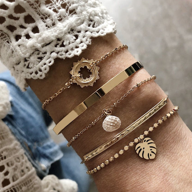 Scintillare by Sukkhi Gorgeous Gold Plated Multi Layered Bracelet for Women