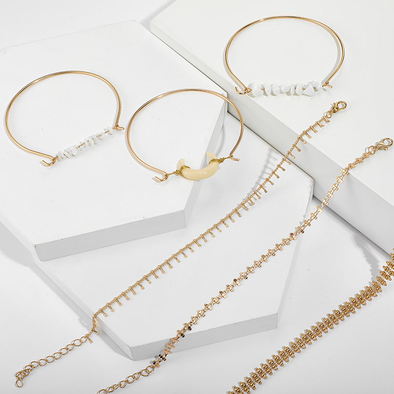 Scintillare by Sukkhi Modish Gold Plated Multi Layered Bracelet for Women