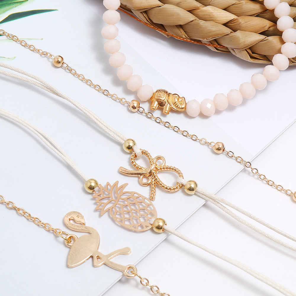 Scintillare by Sukkhi Marvellous Multi Layered Gold Plated Swam Bracelet for Women