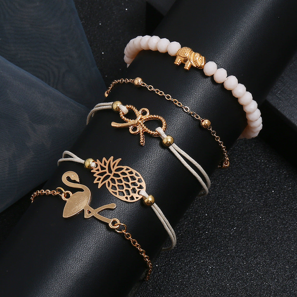 Scintillare by Sukkhi Marvellous Multi Layered Gold Plated Swam Bracelet for Women