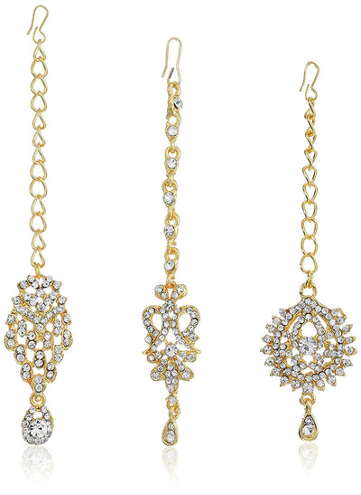 Sukkhi Stylish Gold Plated Austrian Diamond Choker Necklace Set Combo For Women
