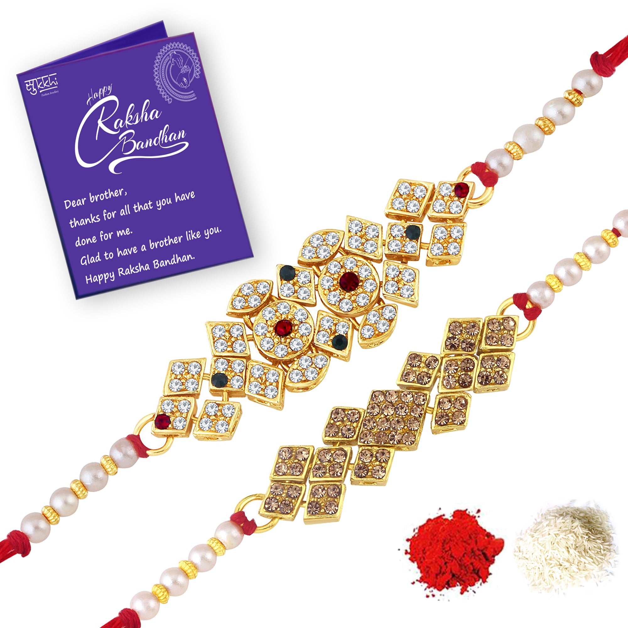 Sukkhi Gold Plated Rakhi combo for men