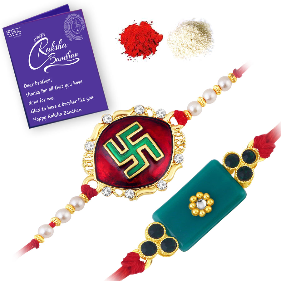 Sukkhi Gold Plated Rakhi combo for men