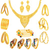 Sukkhi Gold Plated Necklace & Bangle Set For Women (CBMIX100563_2.6)