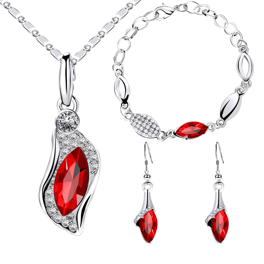 Scintillare by Sukkhi Gorgeous Crystal from Swarovski Rhodium Plated Jewellery Combo for Women