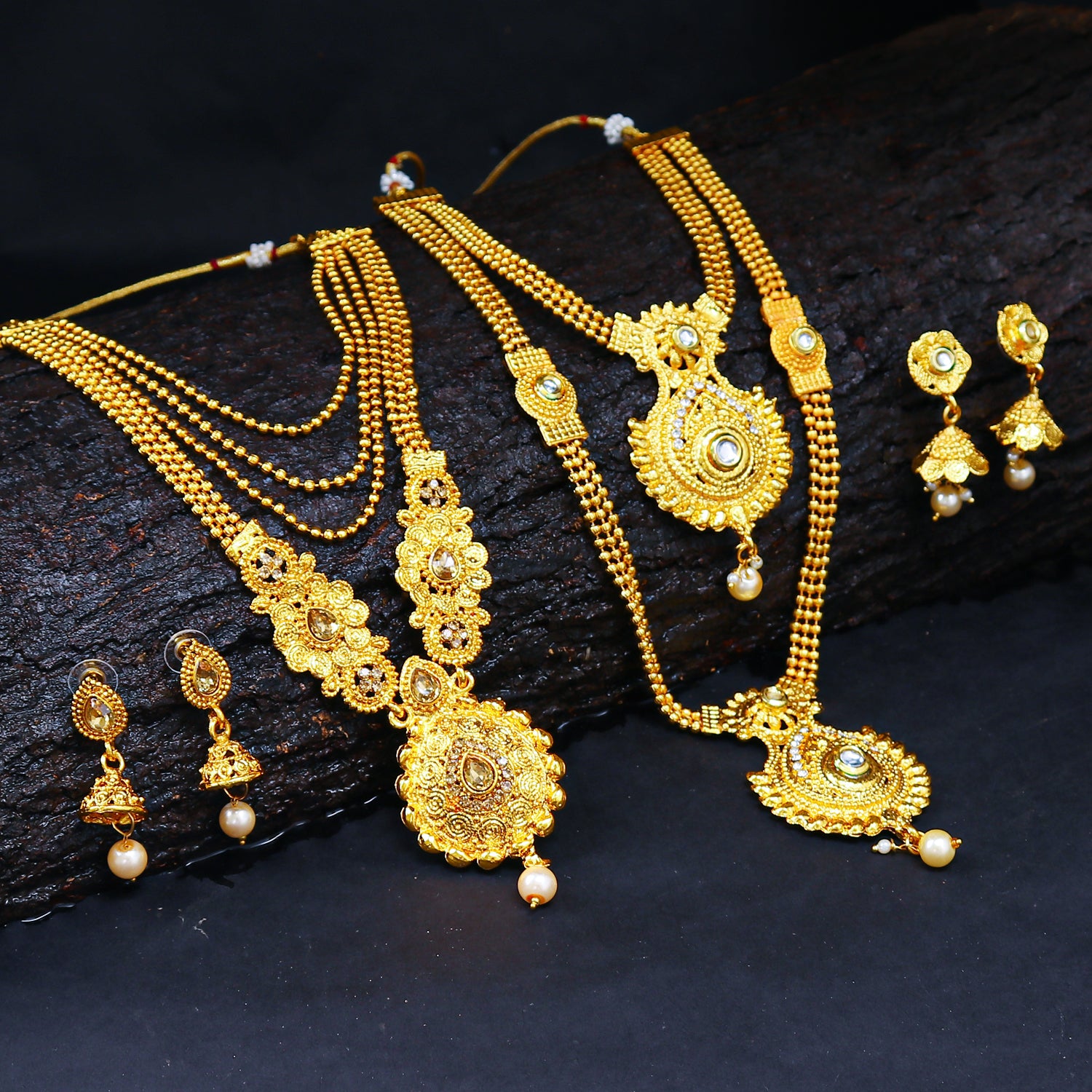 Sukkhi Traditional Gold Plated Long Haram Necklace Set For Women