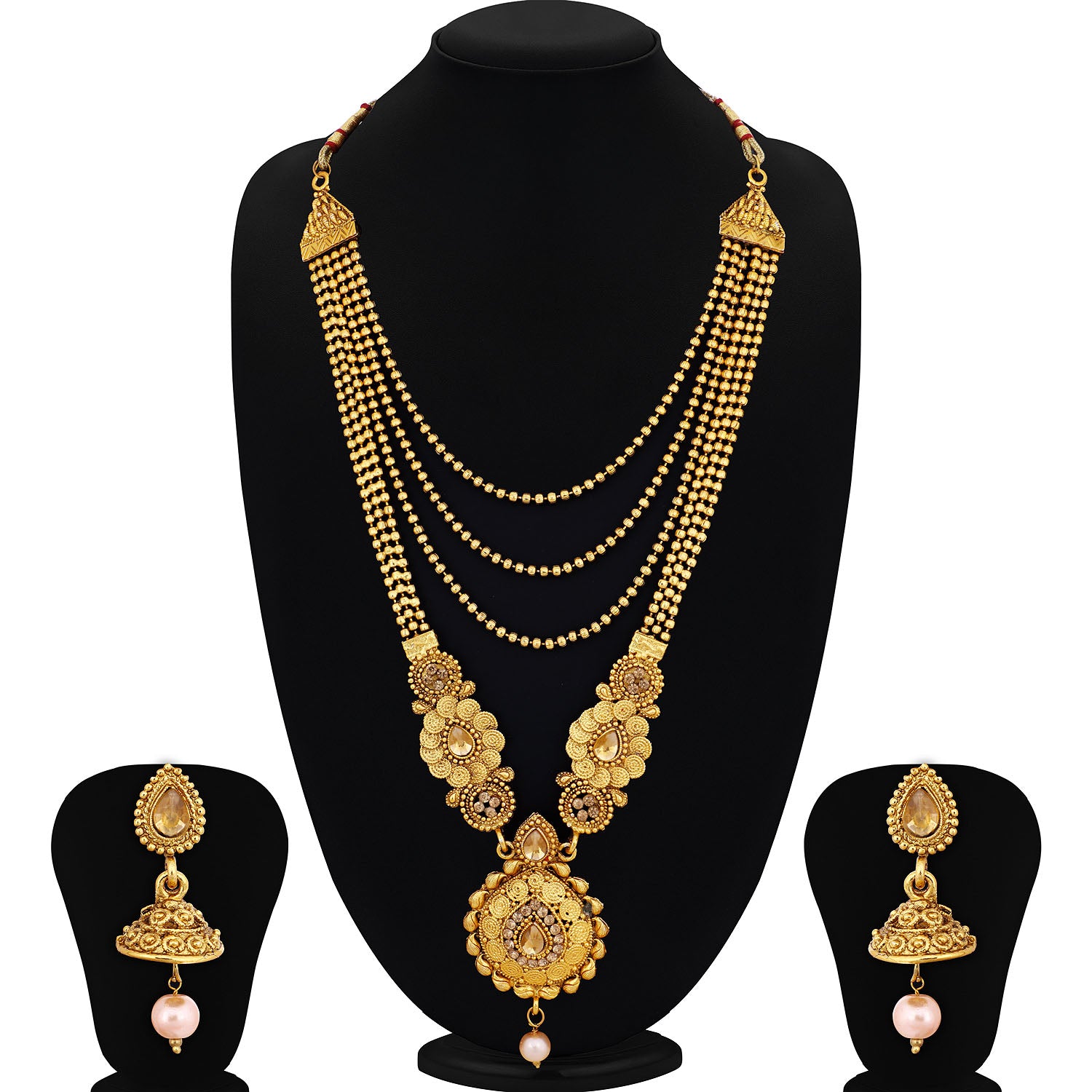 Women's long deals gold necklace