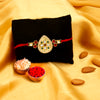 Sukkhi Traditional Gold Plated Rakhi Combo (Set of 2) with Roli Chawal and Raksha Bandhan Greeting Card For Men