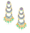 Sukkhi Incrediable Pearl Gold Plated Meenakari Chandelier Earring for Women