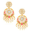 Sukkhi Eye Catchy Pearl Gold Plated Kundan Meenakari Chandbali Earring for Women