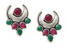 Sukkhi Classic-Inspired Silver Oxidised Plated Studs Earrings For Women
