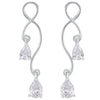 Pissara by Sukkhi Glorious 925 Sterling Silver Cubic Zirconia Earrings For Women And Girls|with Authenticity Certificate, 925 Stamp & 6 Months Warranty
