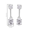 Pissara by Sukkhi Marvelous 925 Sterling Silver Cubic Zirconia Earrings For Women And Girls|with Authenticity Certificate, 925 Stamp & 6 Months Warranty