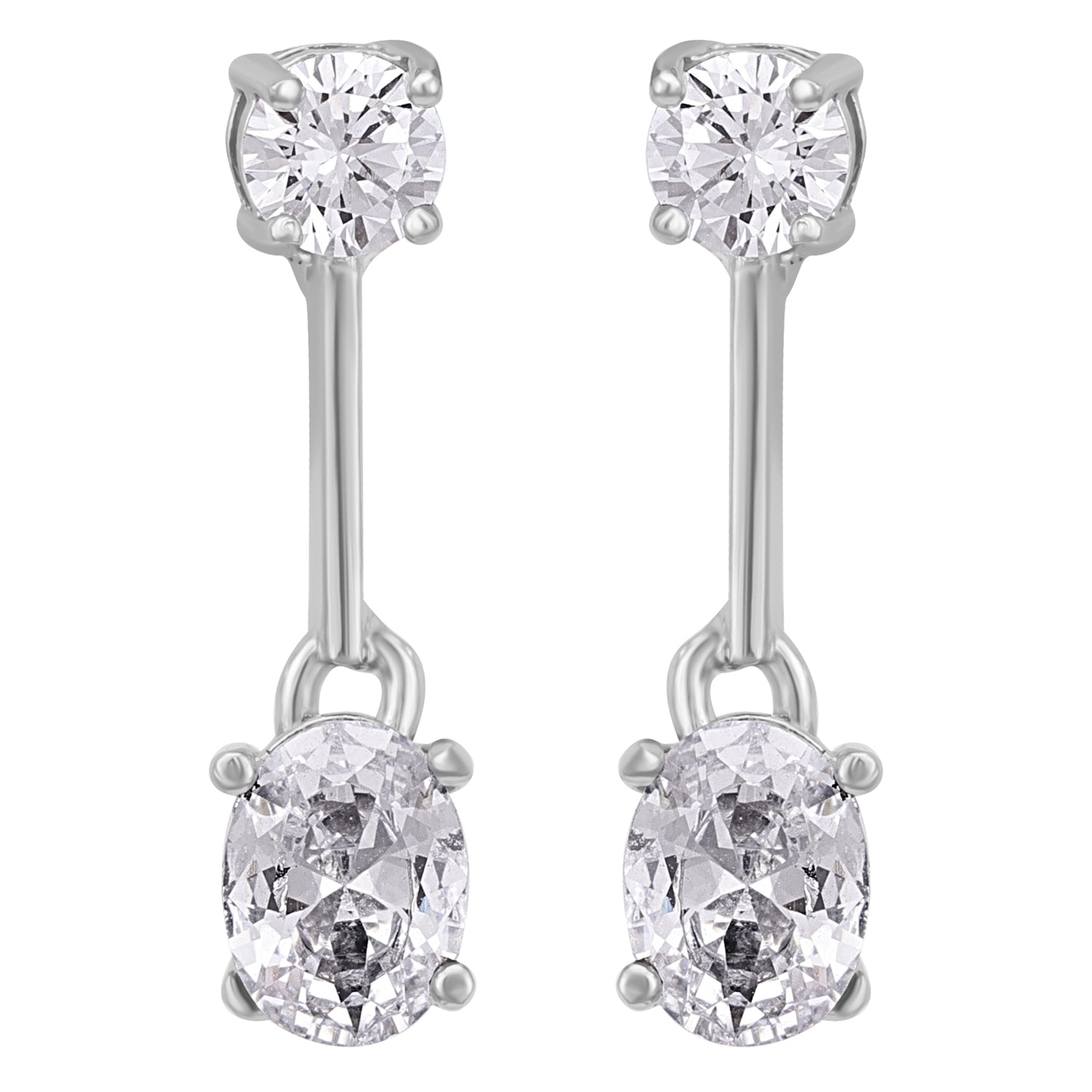 Cubic zirconia Earrings with Rose Gold plating  Ishu Collections