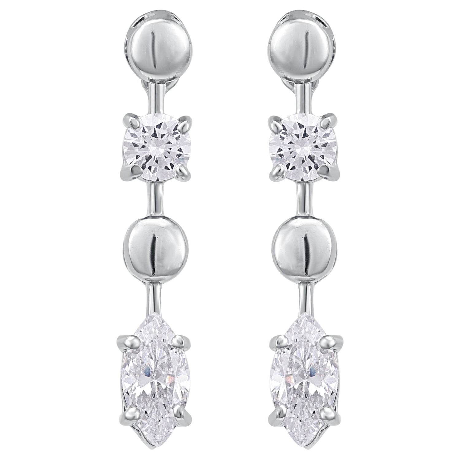 Pissara by Sukkhi Designer 925 Sterling Silver Cubic Zirconia Earrings For Women And Girls|with Authenticity Certificate, 925 Stamp & 6 Months Warranty
