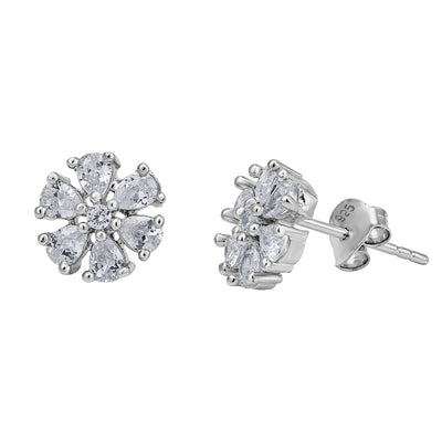 Pissara by Sukkhi Traditional 925 Sterling Silver Cubic Zirconia Earrings For Women And Girls|with Authenticity Certificate, 925 Stamp & 6 Months Warranty