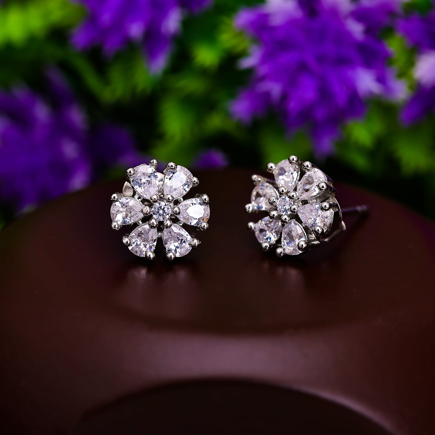 Pissara by Sukkhi Traditional 925 Sterling Silver Cubic Zirconia Earrings For Women And Girls|with Authenticity Certificate, 925 Stamp & 6 Months Warranty