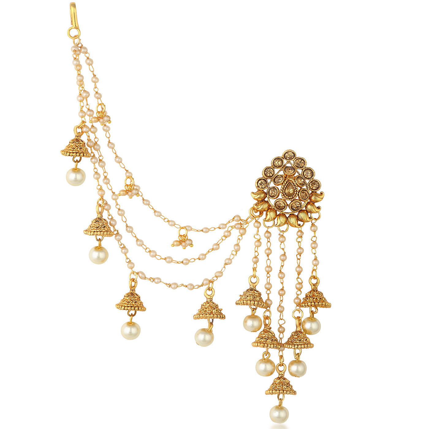 Traditional Handcrafted Light Weight Pink Beads with Silver Jhumki Ear   Digital Dress Room
