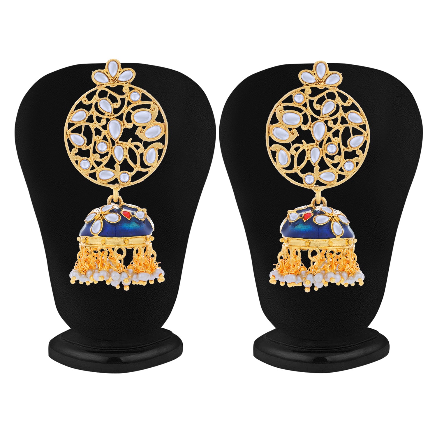 Sukkhi Fabulous Pearl Gold Plated Kundan Jhumki Earring For Women