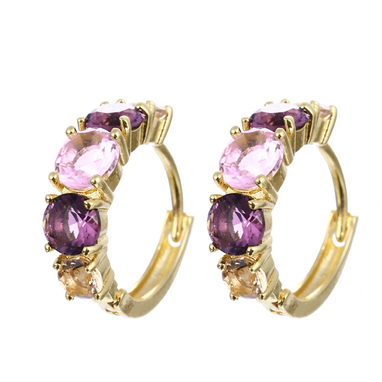Scintillare by Sukkhi Attractive Crystals from Swarovski Hoop Gold Plated Clip-On Earring for Women and Girls