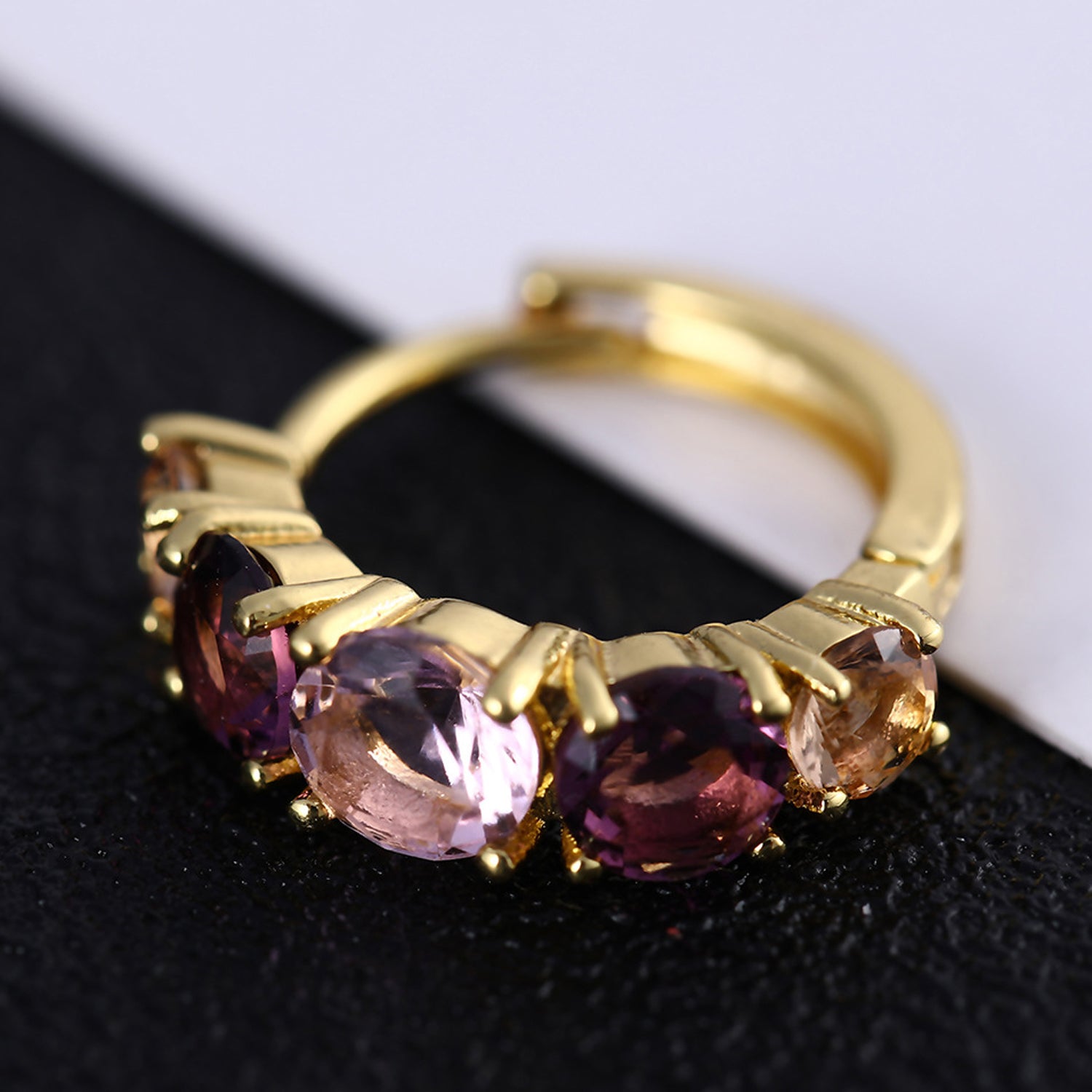 Scintillare by Sukkhi Attractive Crystals from Swarovski Hoop Gold Plated Clip-On Earring for Women and Girls