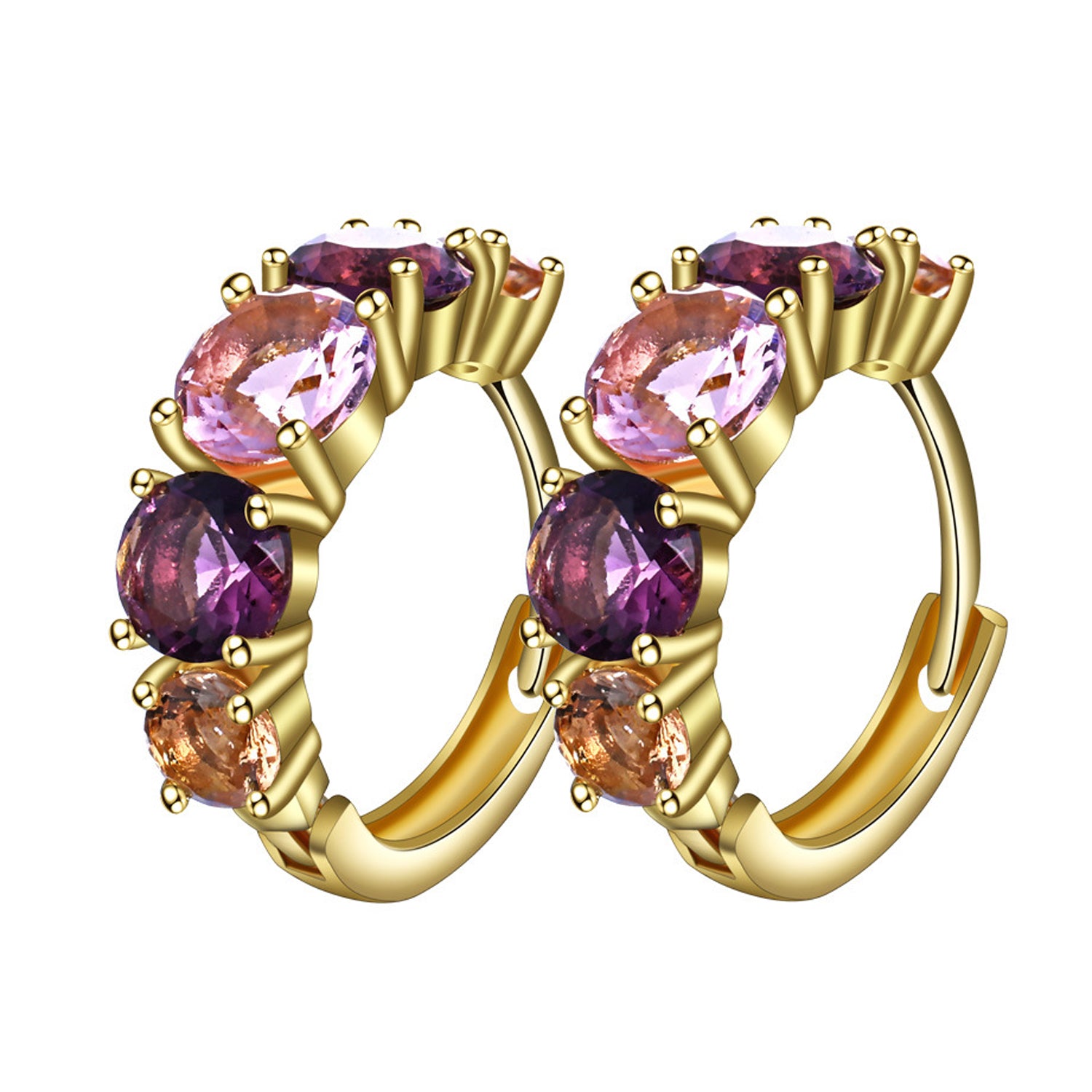 Scintillare by Sukkhi Attractive Crystals from Swarovski Hoop Gold Plated Clip-On Earring for Women and Girls