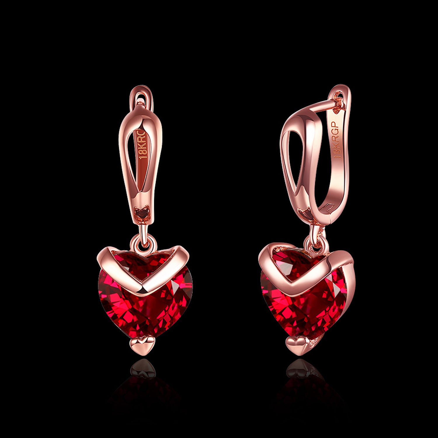 Sukkhi Exquisite Valentine Heart Crystal Gold Plated Earring for Women